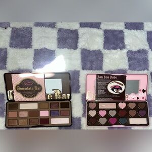 2 Too Faced Eyeshadow Palettes:   Chocolate Bar, Chocolate Bon Bon